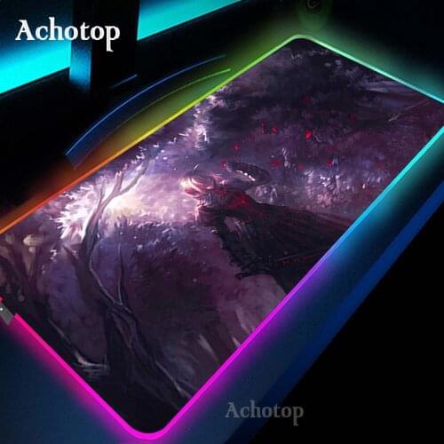 Anime Fate Grand Order RGB Gaming Mouse Pad Computer Gamer Mousepad Large Game Mouse Mat Big Mause Pad PC Keyboard Desk Carpet