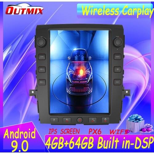 For Nissan Titan Pickup Android 9.0 Car Radio Tesla Style Navigation Car GPS Stereo Audio Player Head Unit built-in Carplay DSP