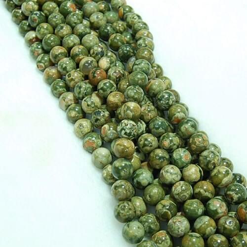 Free shipping Stunning AAA 6mm Natural Rhyolite Ball Loose Beads 15.5" E1426