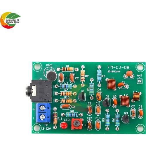 Wireless FM module 76-110MHz FM radio transmitter repeater MP3 module audio wireless transmitter module 3V-5V MIC microphone