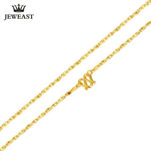 XXX 24K Pure Gold Necklace Real AU 999 Solid Gold Chain Smooth Brightly Upscale Trendy Classic Party Fine Jewelry Hot Sell New