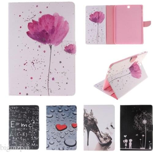 Bigmzpai 3D Printer PU Leather Case For Samsung Galaxy Tab S2 9.7 SM-T810 T815 Tablets Cover Book Flip Stand Protective Shell