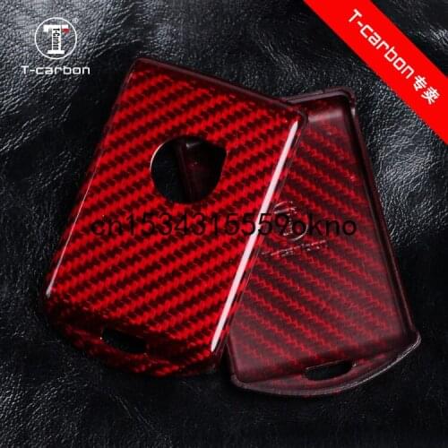 Carbon Fiber Car Key Case Cover For Volvo XC90 XC60 S90 V90 Accessories Fob Shell Key Bag