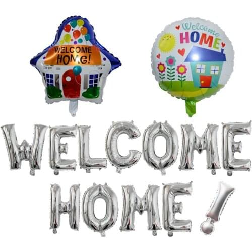 Welcome home ! rose gold letter balloon party decoration globos air balloons back to home house moving party foil balloons