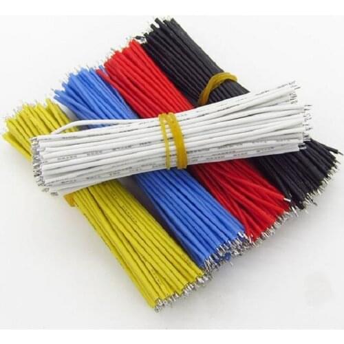 Double-headed tinned wire 100MM electronic wire cable # 24awg silicone wire X100