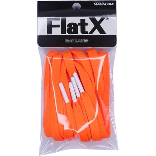 FlatX 8mm Neon Orange/White Color Metal Tips Shoelaces High Quality Professional Sneaker Laces Shoelace Lacet