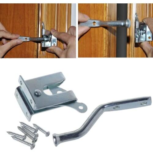 Electroplated Steel Auto Door Bolt Lock Hasp Latch for Garden Fence Pasture Farm Drop Ship