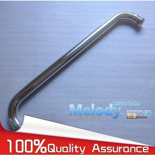 H008 Frameless Bath room Shower Door Handle 304 stainless steel Polish Chrome Towel bar C-C:400mm