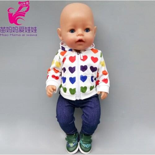 43cm Baby Doll Clothes Jacket Pants Set 18 Inch Girl Doll Clothes Coat Children Toys Wear