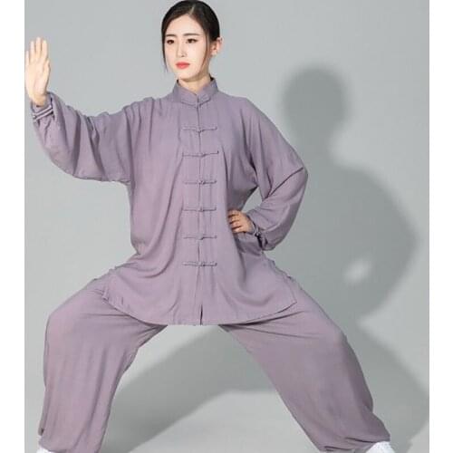 USHINE Hotsale Taichi uniform cotton 6 color high quality Wushu kungfu clothing for children adult martial arts WingChun suit