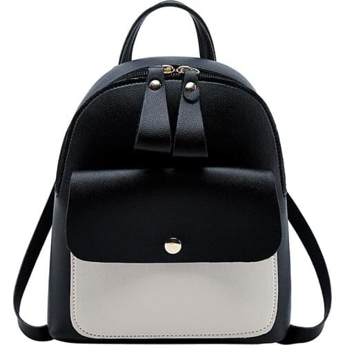 Cute Casual PU Mini Backpack Fashion Crossbody Bag Casual Daypack Faux Leather Backpack For Women Girls