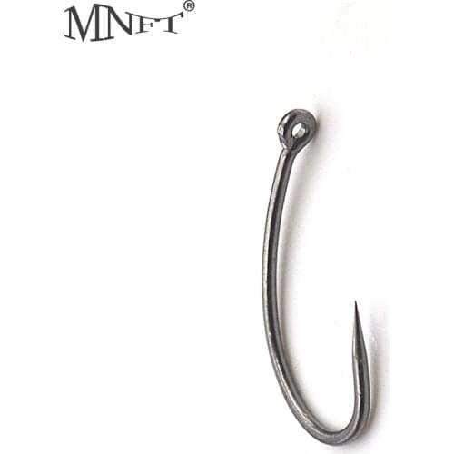 MNFT 250PCS Non-stick Coating Coated Carp Fishing Hooks No Barbs Black Carp Fishing Hooks size #4 #6 #8 #10 Fishing Hook