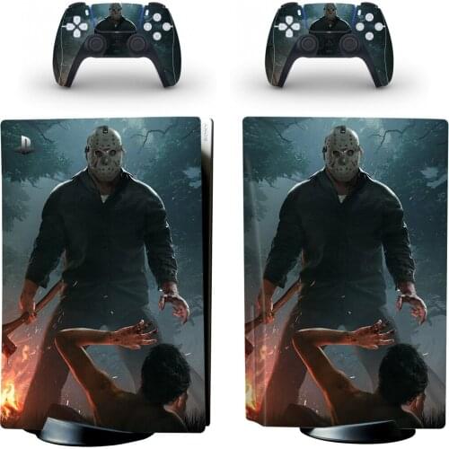 Terror Style PS5 Disc Edition Skin Sticker for Playstation 5 Console & 2 Controllers Decal Vinyl Protective Skins Style 1