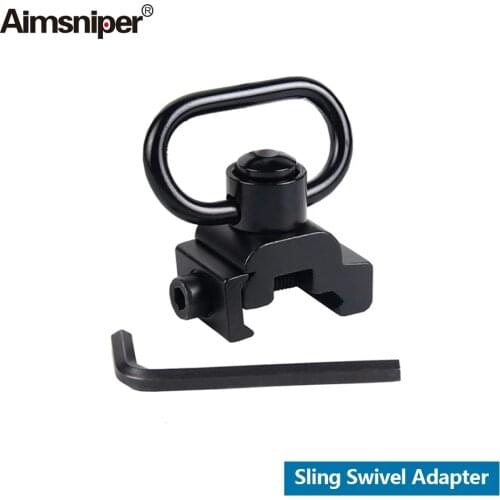 Hunting Accessories Sling Swivel Adapter Quick Release Detach Push Buckle Set Picatinny 20mm Rail Mount Base Connecting Ring