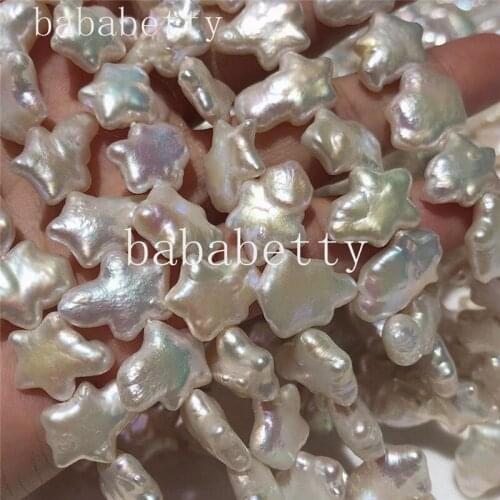 Wholesale NEW Natural White Freshwater Pearl Irregular keshi baroque loose beads 15"