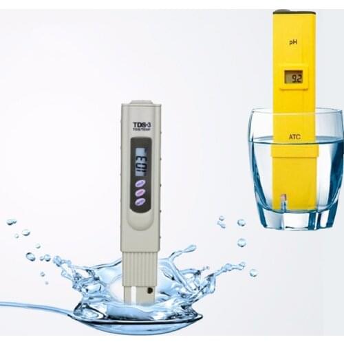 1pc PH Meter Measure Range 0.0-14.0pH and 1pc Digital TDS Tester Water Meter Filter Measuring Water Quality Purity Tester