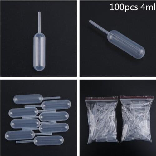 100 Stuks 4 Ml Plastic Squeeze Transferpipetten Dropper Wegwerp Pipetten Voor Aardbei Cupcake Ijs Chocolade