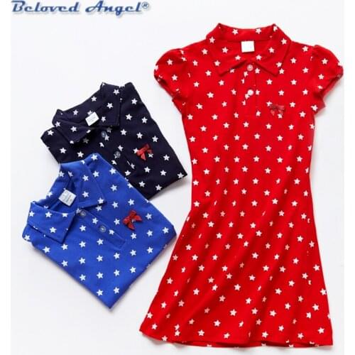 Girls Vestidos Autumn Dress 2020 Princess Dress Girls Star Print Clothes Kids Spring Summer Cotton Dresses Casual School Dress