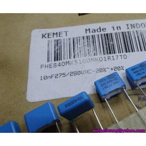 50pcs/lot,New and original 100nF Film capacitor PHE840M 0.1UF 275V