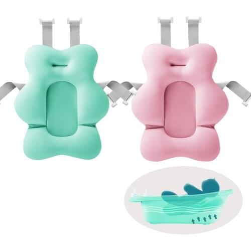 Baby Bath Seat Support Mat Newborn Bath Pillow Soft Baby Bath Tub Pad & Chair Newborn Safety Security Bath Support Cushion