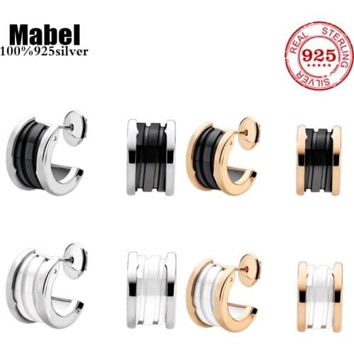 Fit Original 925 sterling silver ceramic bracelet for women with rose gold high quality classic couple jewelry wedding gift