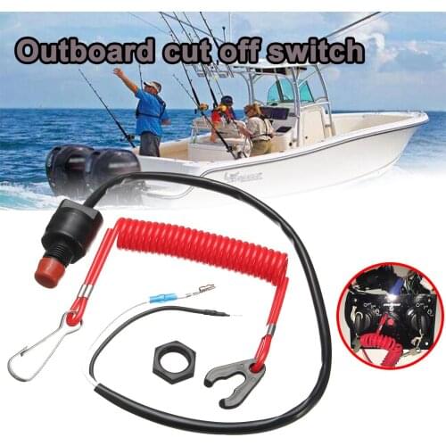 Outboard stop Kill Switch Boat Kill Stop Cut off Switches Motor Switch & Safety Tether Lanyard Plastic for Yamaha /Tohatsu