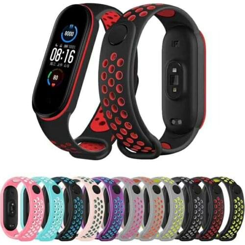 Sports Breathable Strap Bracelet For Xiaomi Mi Band 5 Correa Strap Silicone Wristband Replacement Strap For Xiaomi Miband 5 Belt