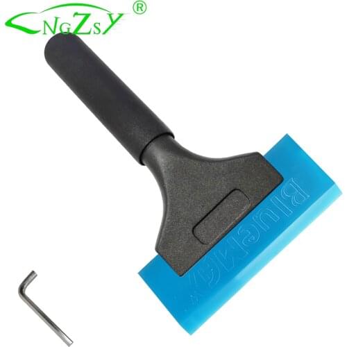 Alloy Long Handle Bluemax Rubber Wiper Auto Wrapping Advertising Wallpaper Squeegee Car Sticker Glue Scraper Snow Shovel B25