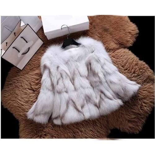 Real natural genuine fox fur coat women fashion fur jacket ladies over coat outwear