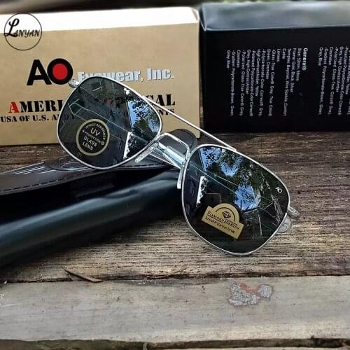 Aviation Sunglasses Men women 2020 uv400 American Army Military Optical AO Sun Glasses pilot rectangle Oculos de sol masculino