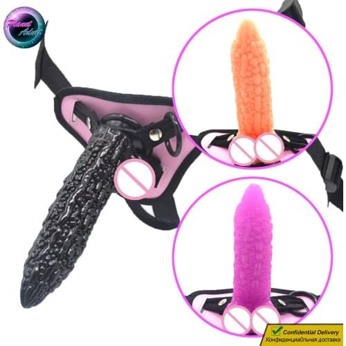 Strapon 20cm Dildo Anal Plug Masturbator Bitter Melon Artificial Penis Pants Sex Toy for Women Lesbian Vagina Pussy Gay Prostate