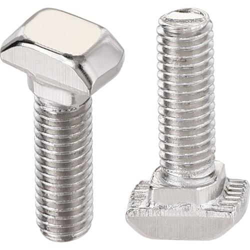 Uxcell M5x16mm T-Slot Drop-in Stud Sliding Bolt Screw Carbon Steel 20 Series 5pcs
