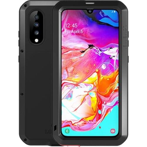 Waterproof 360 Full Body Protective Case For Samsung Galaxy A70 Case Shockproof Aluminum Metal Back Cover For Samsung A70 Cases