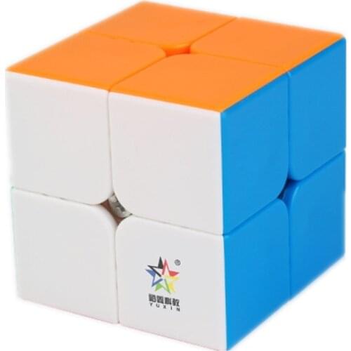 YuXin Black Kirin 2x2x2 Magic Cube Adult childrens Toy Professional Game Speed Smooth Toy Cube Magic Puzzle Gift