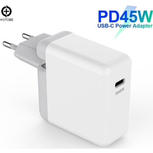 WOTOBE PD3.0 45W USB C Charger for MacBook Pro DELL XPS 12/13/ Samsung Note 8 S9 Google Pixel XL iPhone X/8 8Plus iPad Pro 2018