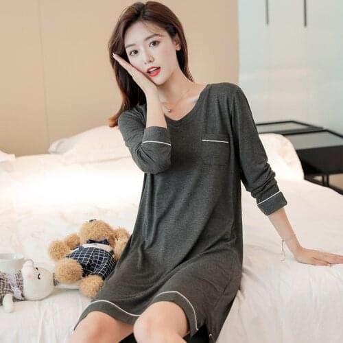 Lady Pregnant Nightdress Womens Sexy Pajamas In Spring And Autumn Sleepwear Soft Comfortable Female Women Clothing