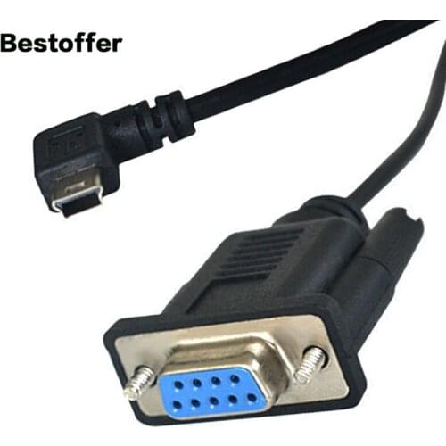 1.8 Meters High Quality RS232 DB9 Female Jack to USB Mini 5 Pin Male Cable Adapter