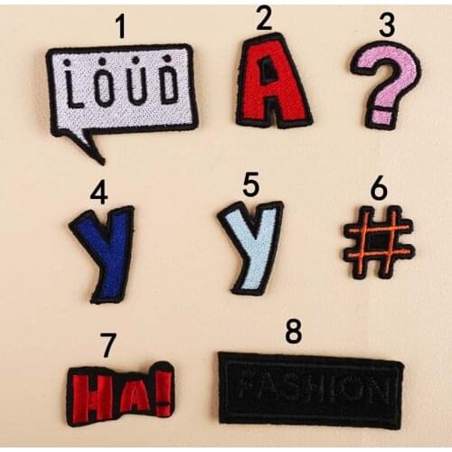 1 PCS Patches question mark Hashtag for Clothing Badge Patch Iron On Clothes Jacket Backpack Embroidery Applique Accessories