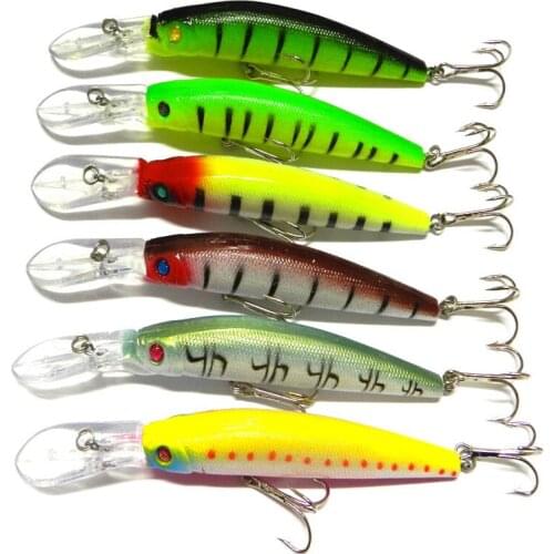 10pcs/lot Fishing artifact road and promote export wholesale fishing tackle 6 color Minnow false bait set 14.5cm hard bait 14.7g