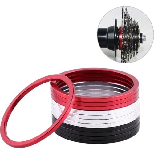 15 x Aluminium Alloy Bicycle Flywheel Hub Spacers MTB Bike Bottom Bracket Washer Bike Axle Washer Gasket Freewheel Gap
