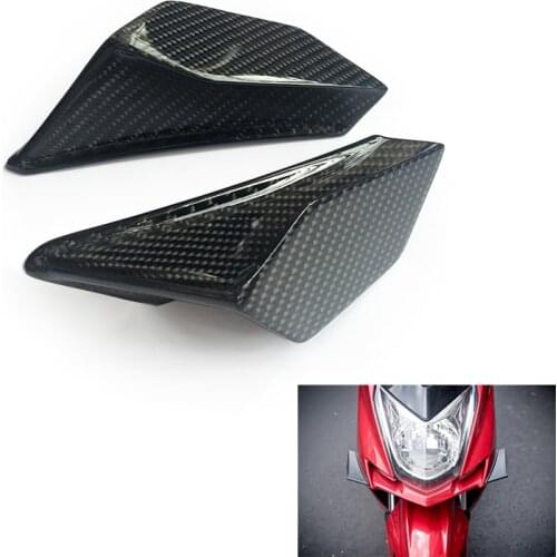 2 PCS Rear Carbon Fiber Plastic Scoooter Dynamic Motorcycle Wing kit Motorbike Scooter Aerodynamic Motorcycle Winglet Kits