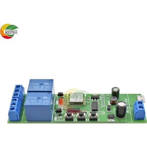 433MHZ Radio Frequency Remote Control Switch Module 2 Channel Relay Module USB 5V/DC7-32V WiFi Wireless Smart Switch Relay