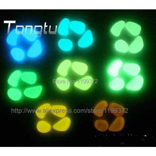 5000pcs Glow In The Dark Stones Pebbles Rock for Fish Tank Aquarium Garden Multi Color Fluorescence Stones Luminous Freeship