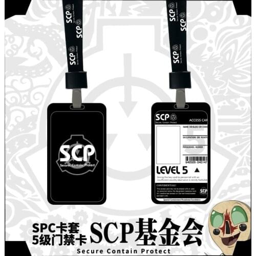 Anime SCP Foundation Archives Level 5 access control card set bus card set student meal card set Cosplay animation surrounding