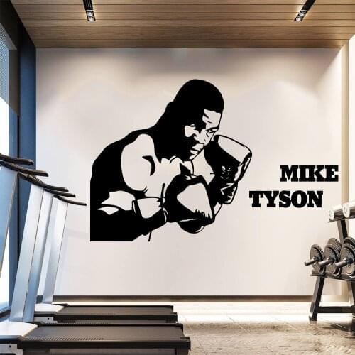 Free Shipping 85X130 BIG SIZE Mike Tyson Boxing Fighting Sport Removable Wall Sticker Art Decal Boy Room Decor KW-326