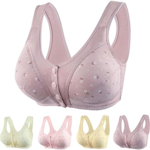 New Hot Big Size Bralette Push Up Brassiere Bra Womens Adjustable Sports Front Closure Extra-elastic Breathable Lace Trim Bra