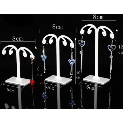 Black White Transparent Acrylic 3 Pcs/set Jewelry Earring Display Stand Organizer Earring Showing Holder Case for Jewelry Store