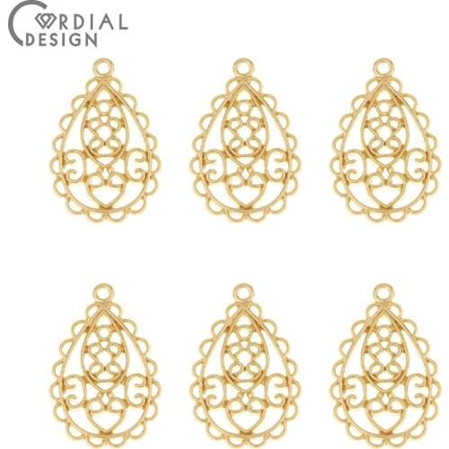 Cordial Design 100Pcs 20*30MM Jewelry Accessories/Earring Pendant/Water Drop Shape/DIY Charms/Jewelry Findings & Components