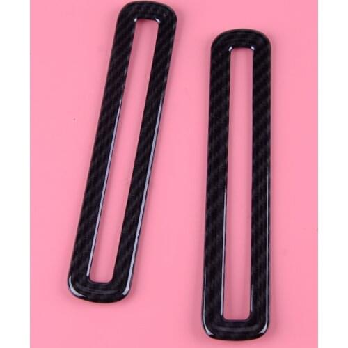 Decoration Sticker 2Pcs Carbon Fiber Style Door Air Vent Outlet Cover Trim Fit for Ford Mustang 2015 2016 2017 2018