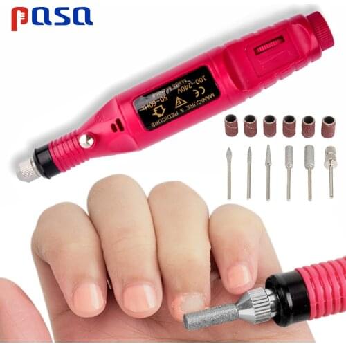 Electric Nail Drill Machine Bit Sanding Nail Polisher Nursing Kit Drill Manicure Pedicure Tool for Removing Acrylic US EU Plug